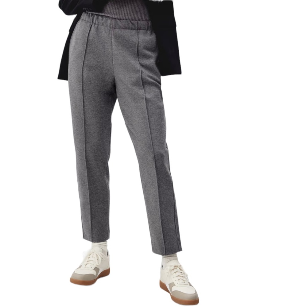 NEW EVERLANE The Dream Pant in Heather Grey Pull On Ankle Slacks Size Large
